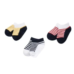 Confezione 3 paia calzini corti in cotone a righe antiodore – mawi