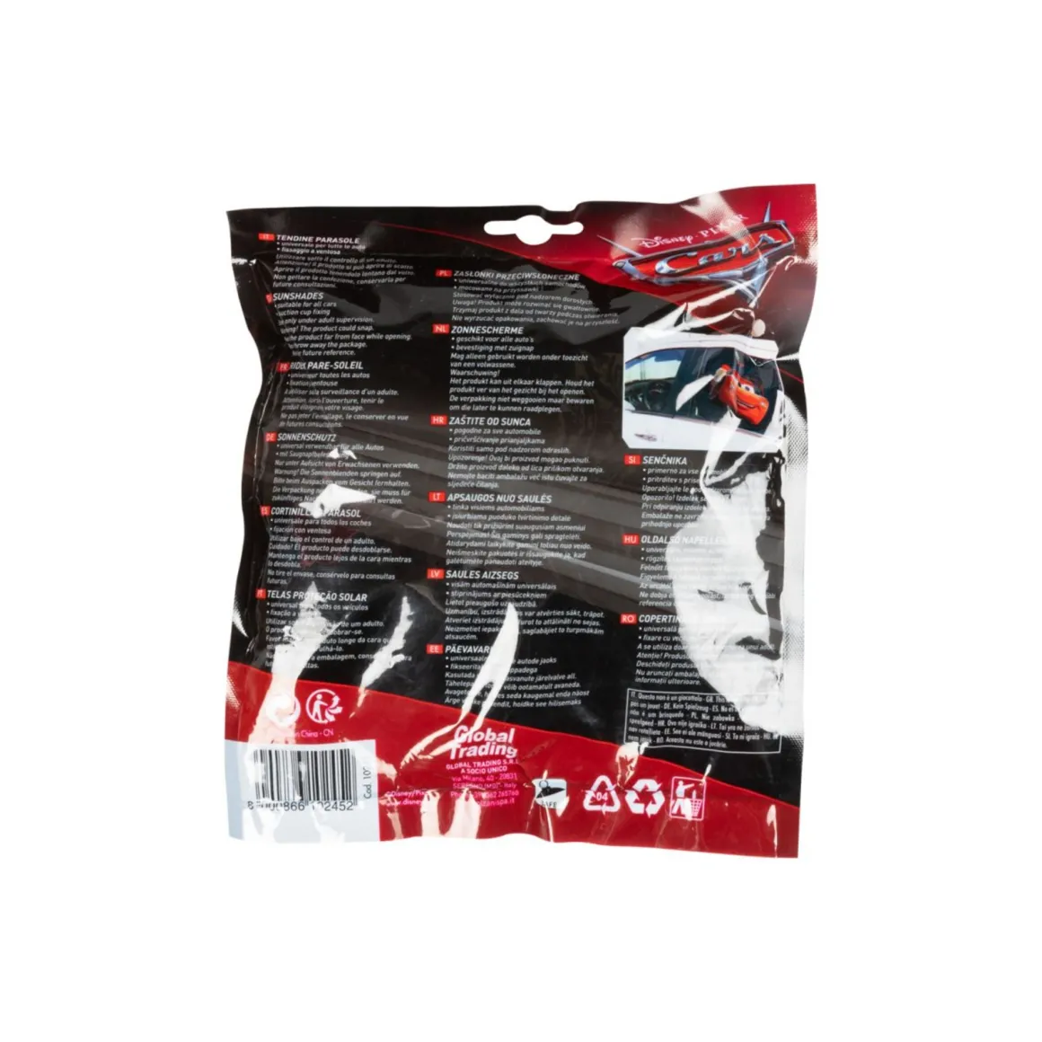 Coppia tendine laterali parasole 2 pz saetta mcqueen- disney cars