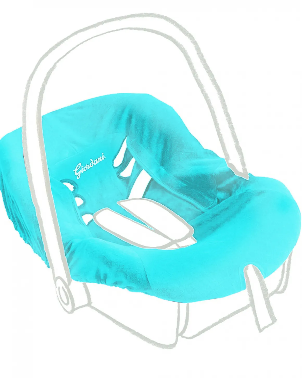 Copriseggiolino gr. 0+ blu celeste