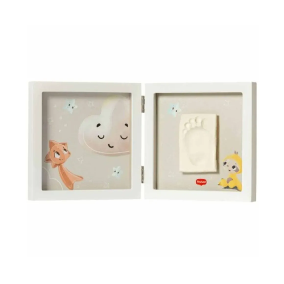 Cornice semplice bianca per impronte e foto del neonato – tiny love
