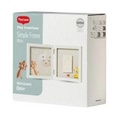 Cornice semplice bianca per impronte e foto del neonato – tiny love