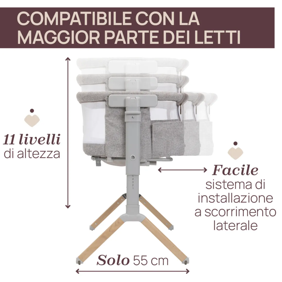 Culla next2me armonia scandinavian – chicco