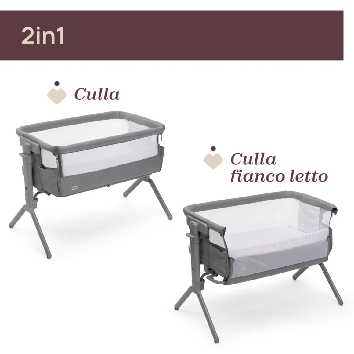 Culla next2me armonia steel – chicco