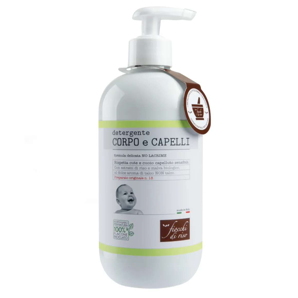 Detergente corpo e capelli talco 400ml – fiocchi di riso