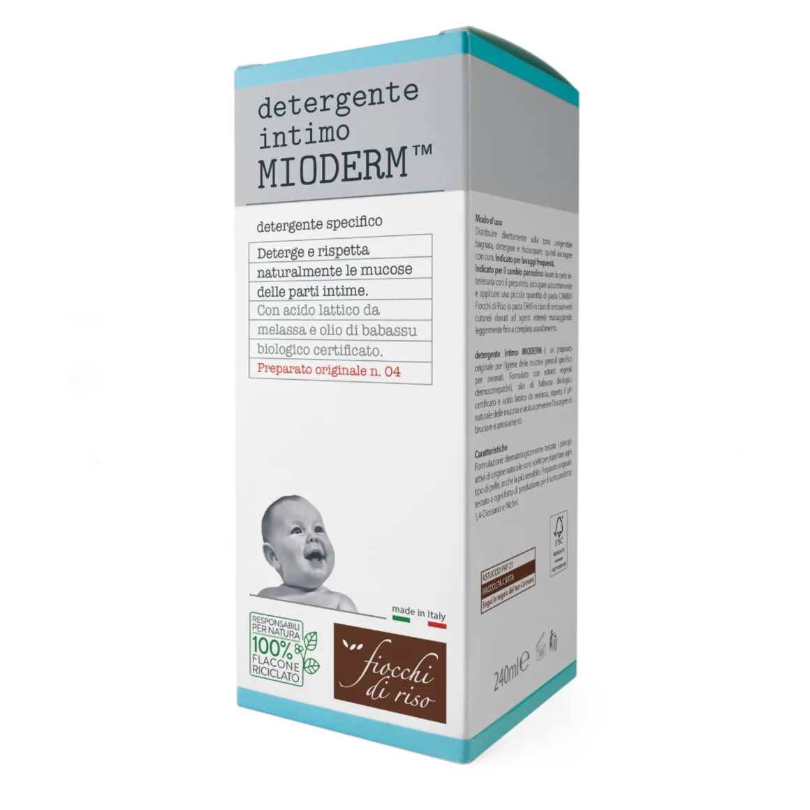 Detergente intimo mioderm 240ml – fiocchi di riso