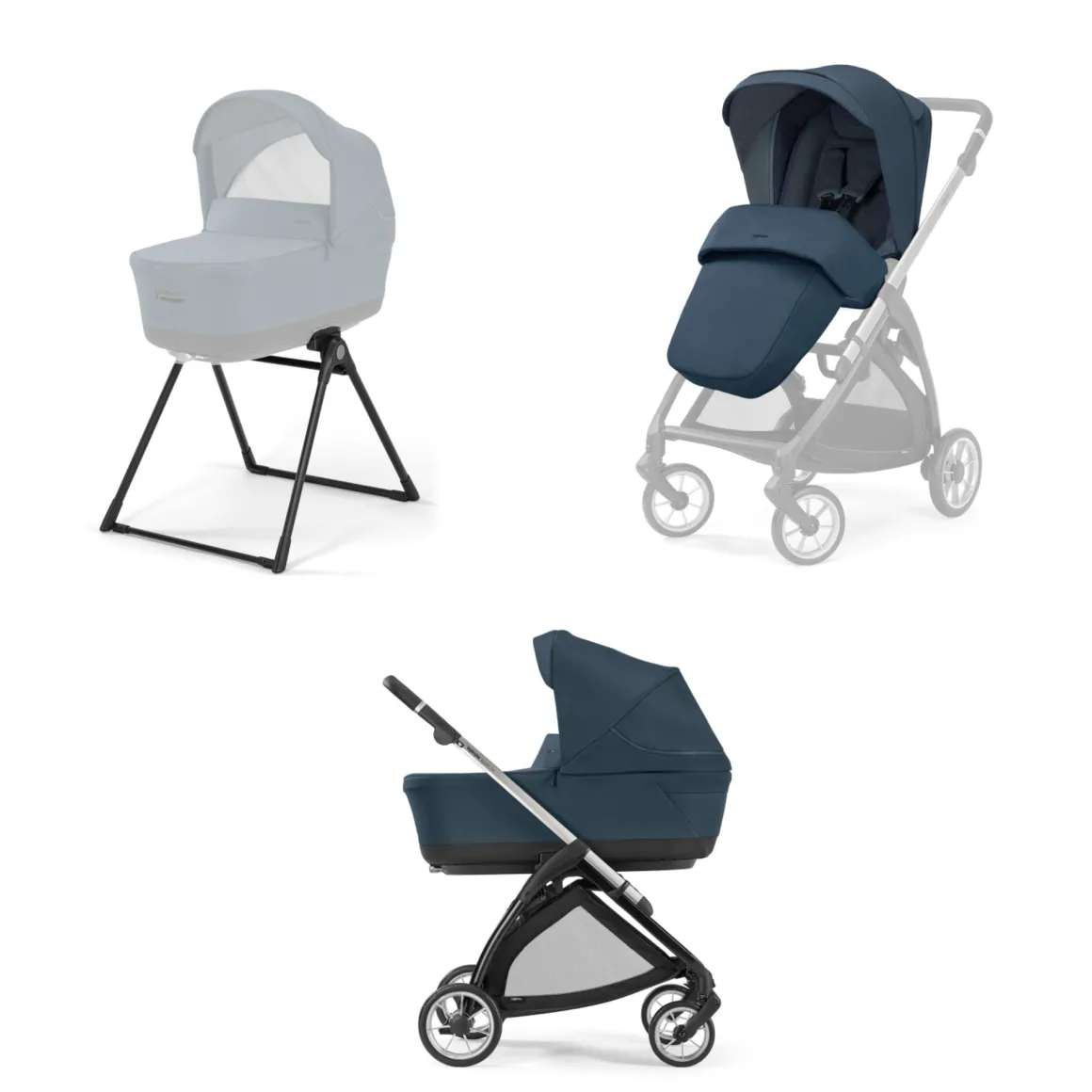 Electa system duo colore hudson blue telaio silver black – inglesina