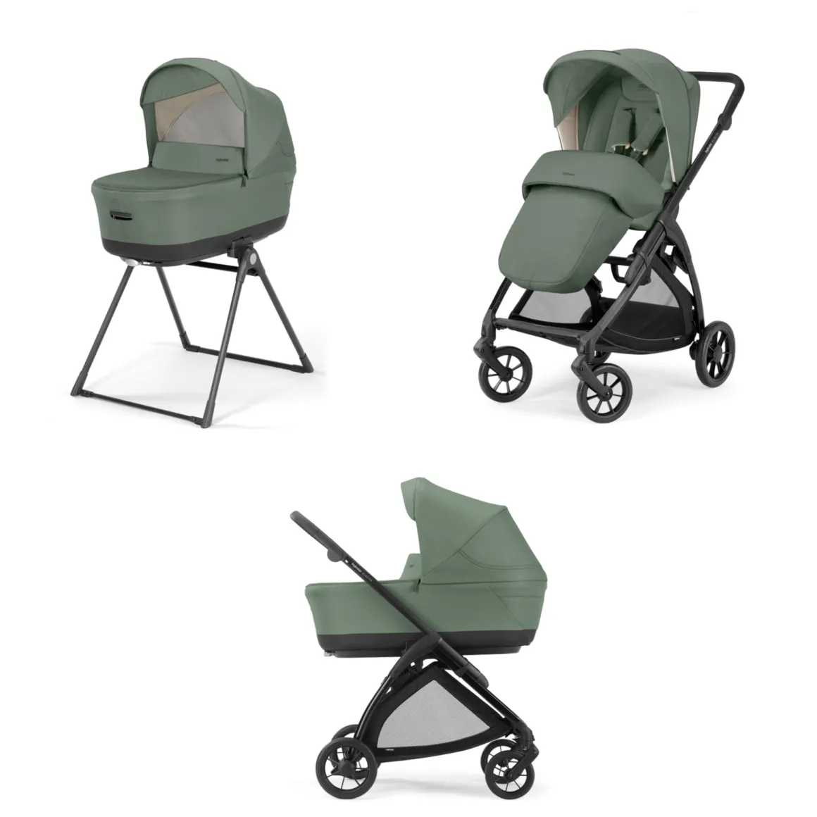 Electa system duo colore murray green telaio total black – inglesina