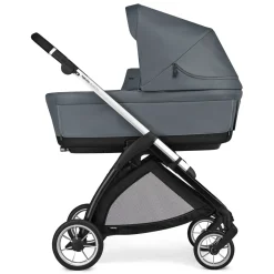 Electa system quattro colore union grey con telaio silver black e seggiolino darwin infant recline – inglesina