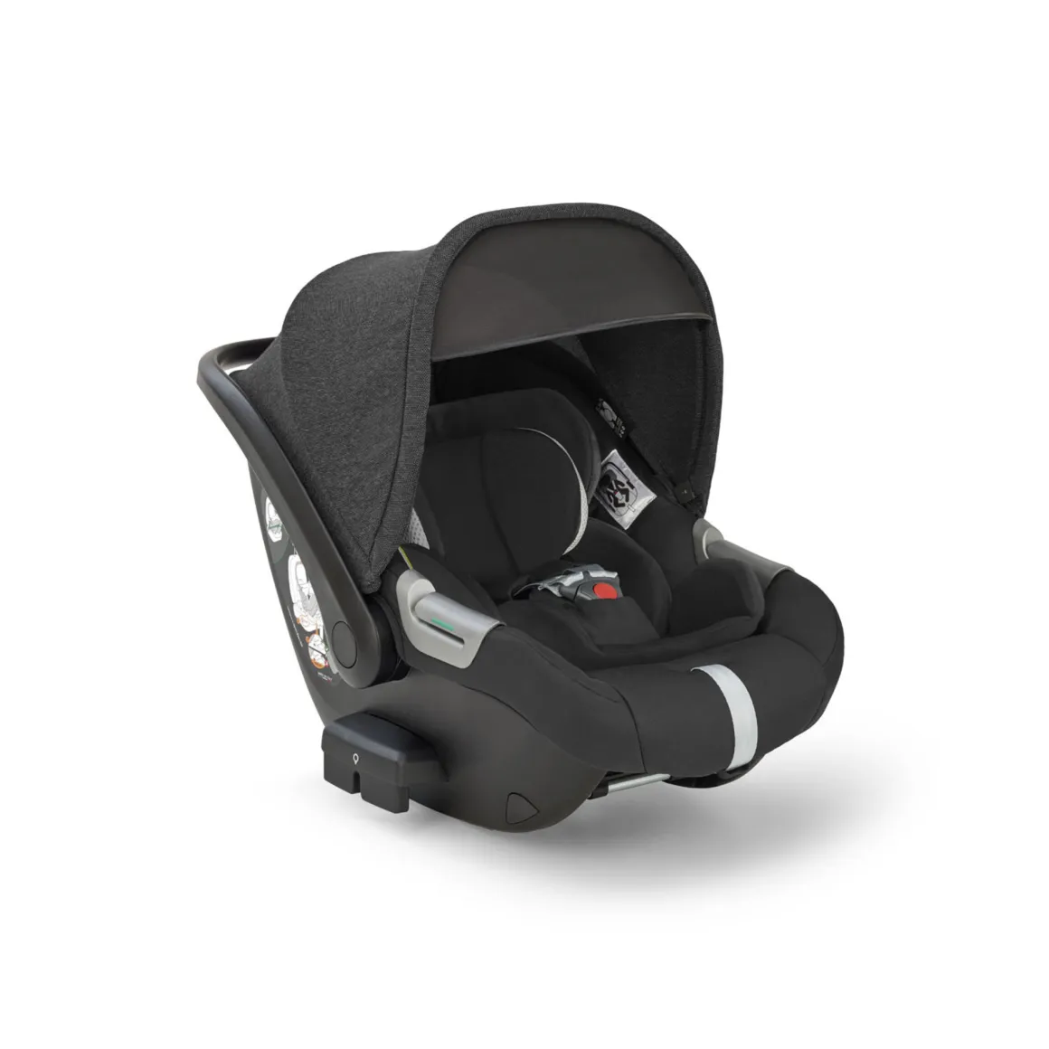 Electa system quattro colore upper black con telaio iridio black e seggiolino darwin infant recline – inglesina