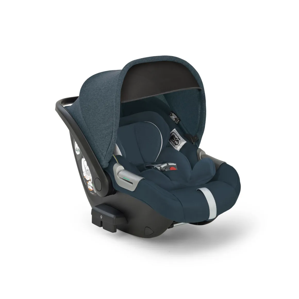 Electa system quattro colore hudson blue con telaio silver black e seggiolino darwin infant recline – inglesina