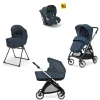 Electa system quattro colore hudson blue con telaio silver black e seggiolino darwin infant recline – inglesina