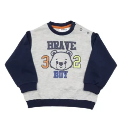 Felpa bicolor bimbo stampata