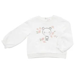 Felpa bimba bianca stampata