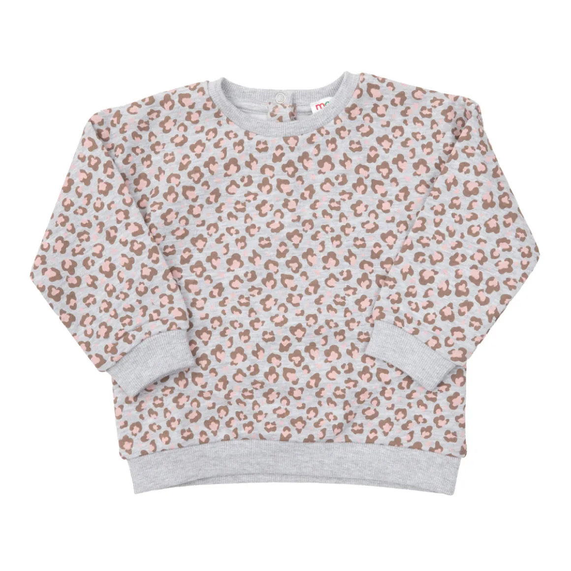 Felpa bimba grigia stampata