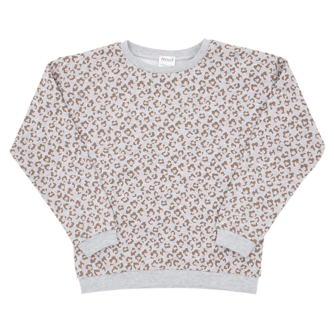 Felpa bimba grigio chiaro stampata