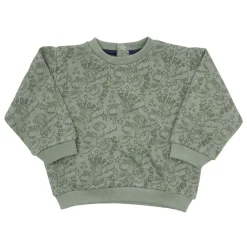 Felpa bimbo verde stampa “sport club”