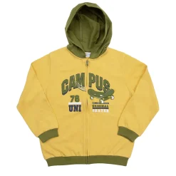 Felpa con cappuccio bimbo giallo