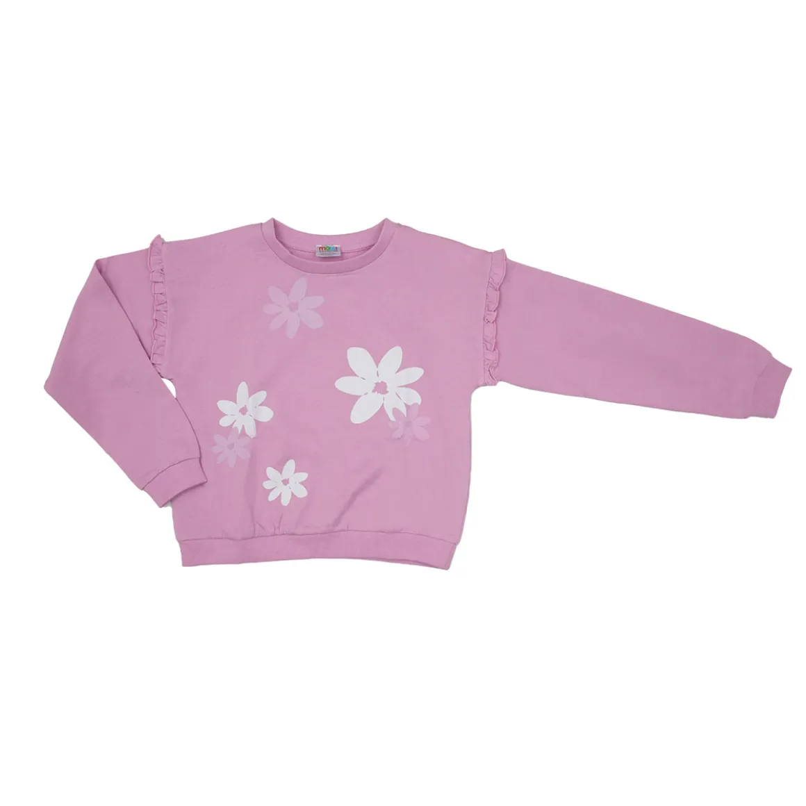 Felpa con stampa bimba rosa