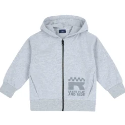 Felpa con zip e cappuccio, in cotone, non felpata, adatta alla primavera e all’autunno