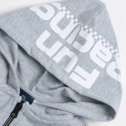 Felpa con zip e cappuccio, in cotone, non felpata, adatta alla primavera e all’autunno