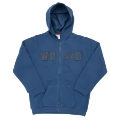 Felpa con zip e cappuccio bimbo blue stampata