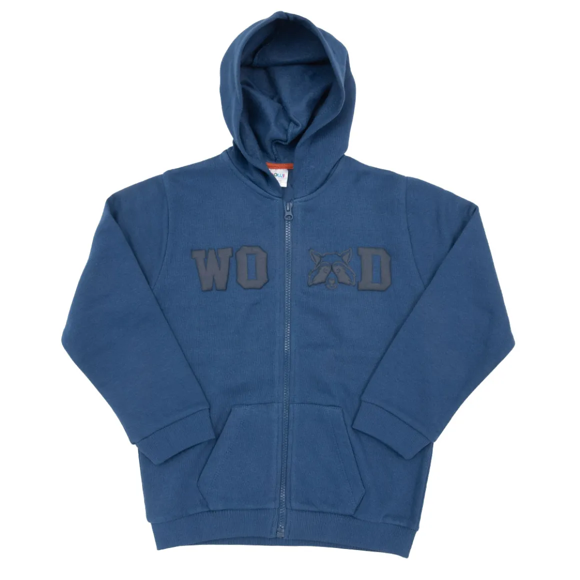 Felpa con zip e cappuccio bimbo blue stampata