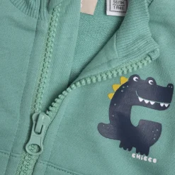 Felpa con zip, in cotone, non felpata, adatta alla primavera e all’autunno