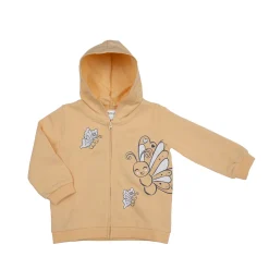 Felpa con zip intera bimba arancione