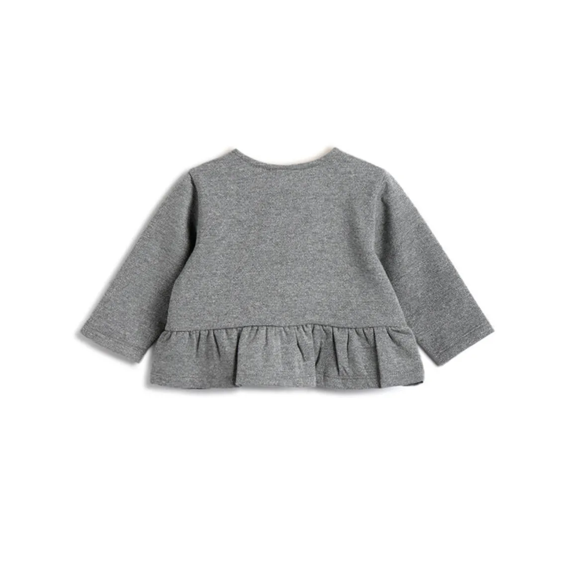 Felpa stampata grigia con zip in lurex – chicco