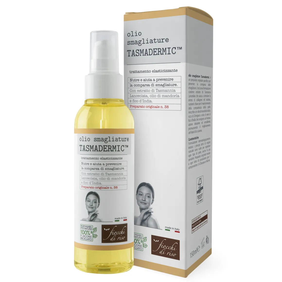 Fiocchi di riso olio smagliature tasmadermico 150ml
