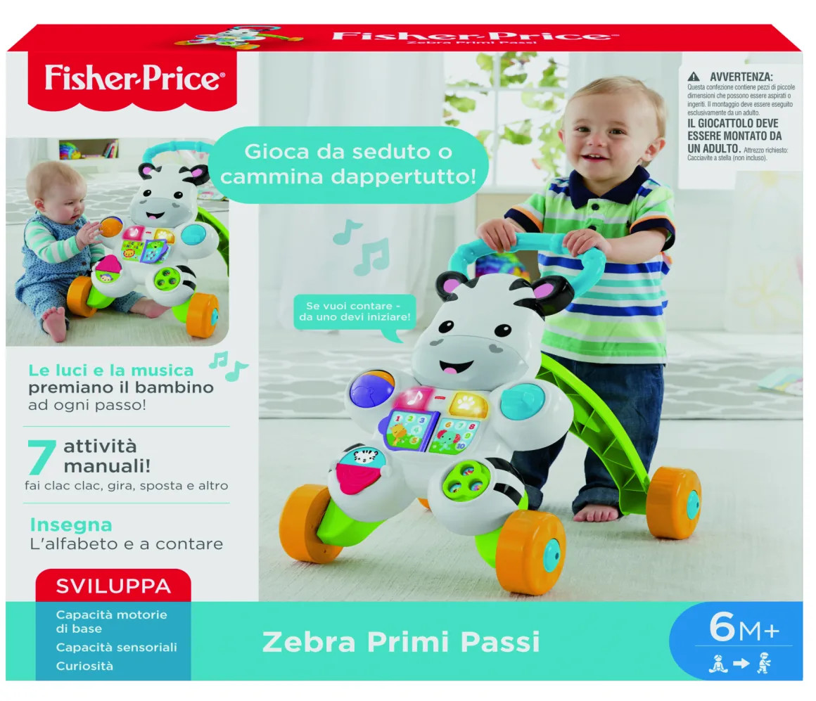 Fisher-price – zebra primi passi – impara camminando