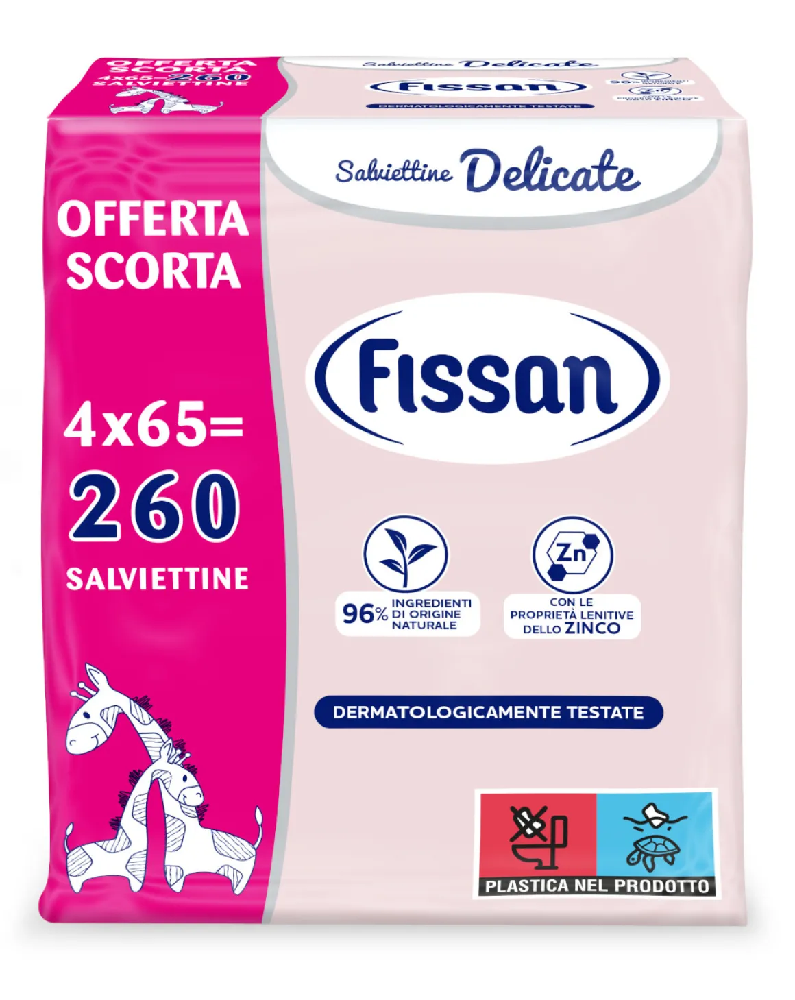Fissan salviette 4 pack per 65 pezzi