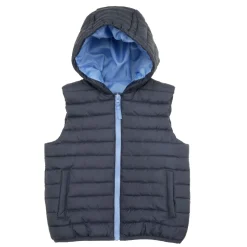 Gilet con cappuccio bimbo blue