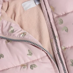 Giubbino con cappuccio staccabile e foglie oro – chicco