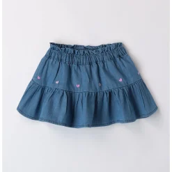 Gonna denim con cuori