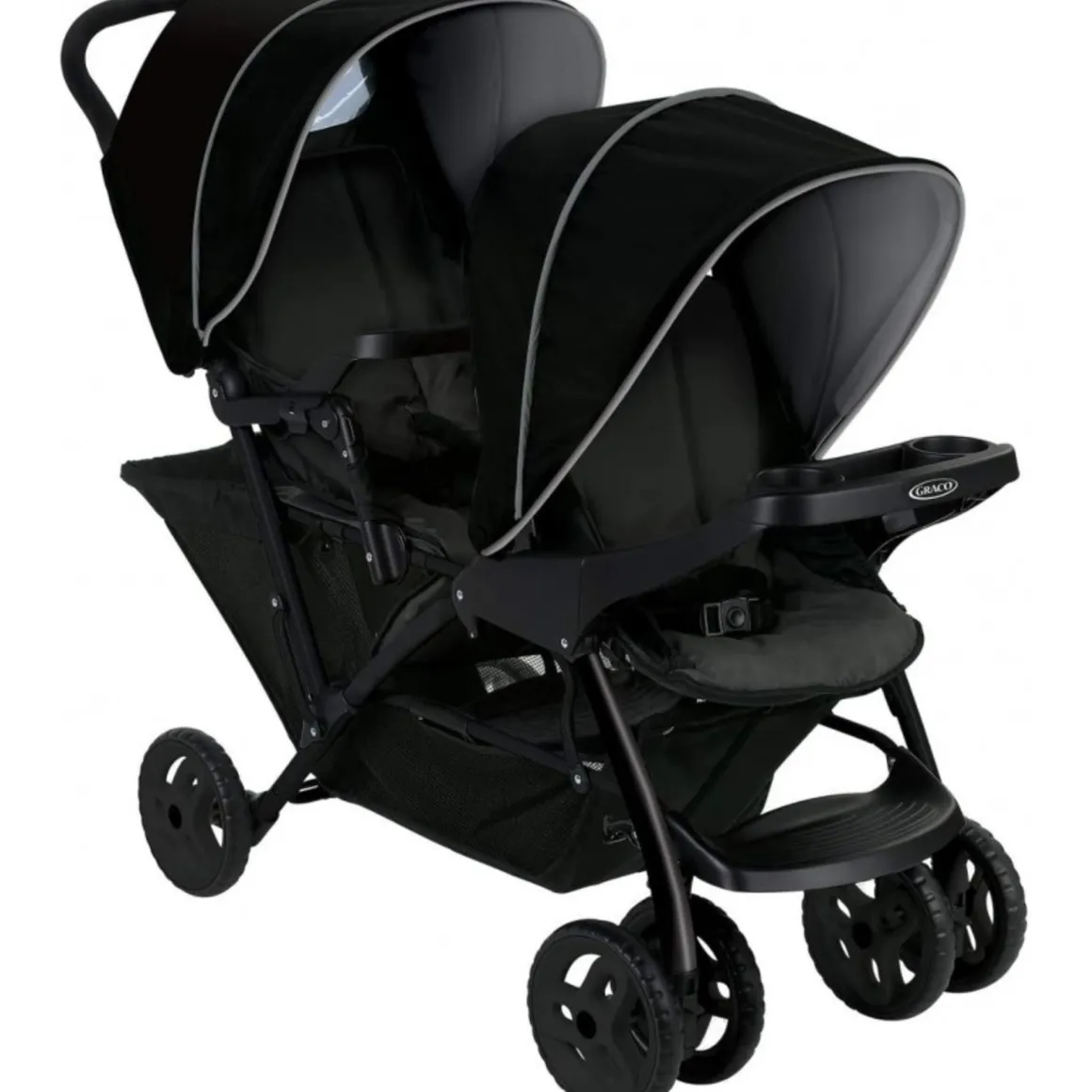 Graco® passeggino gemellare stadium black grey