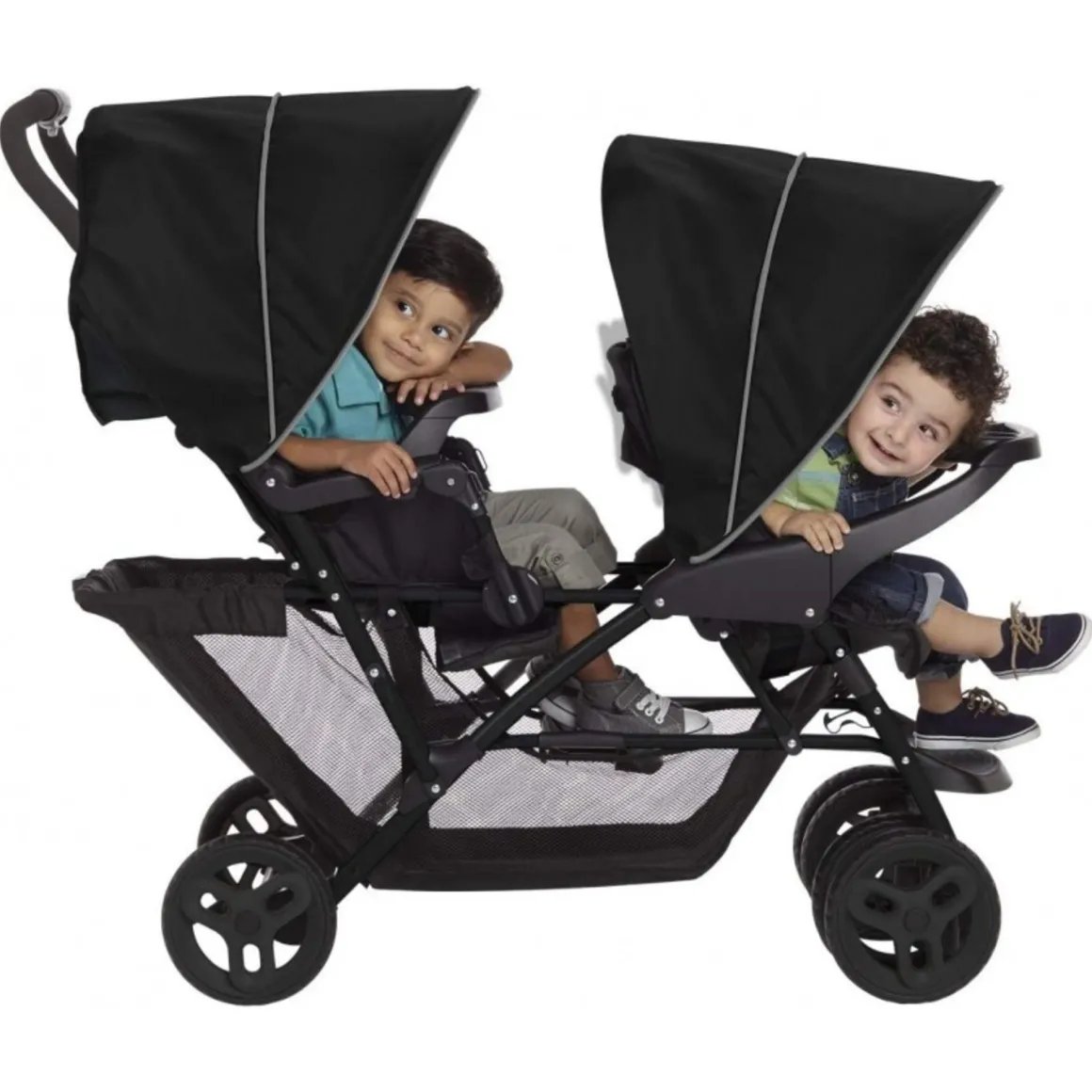 Graco® passeggino gemellare stadium black grey