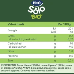 Hero solo omogeneizzato mela pesca albicocca 120 gr