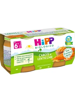 Hipp – omogeneizzato carote e lenticchie 2x80g