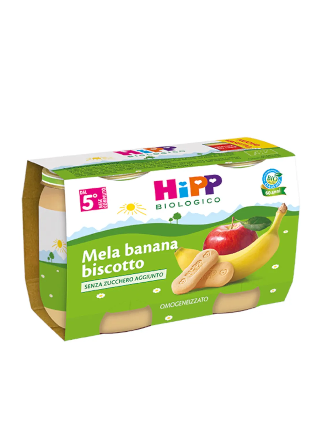 Hipp – omogeneizzato mela banana biscotto 2x125g