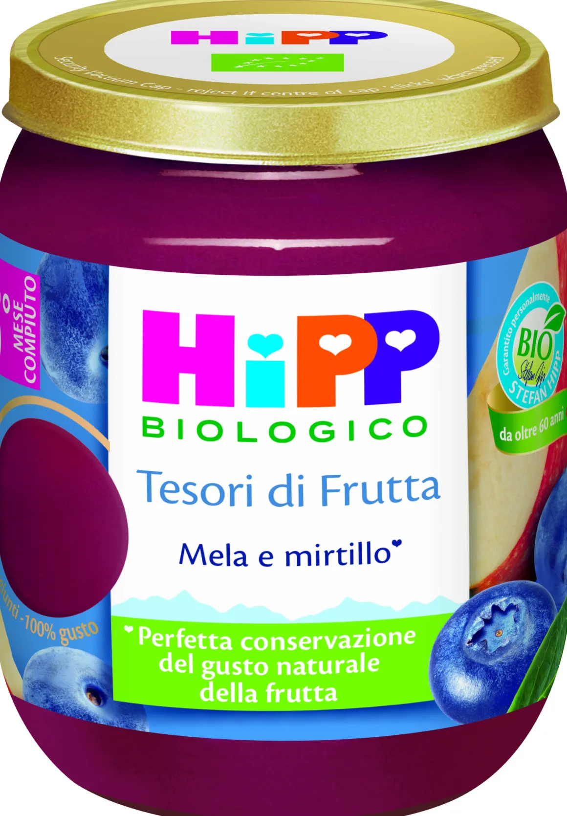 Hipp tesori di frutta mela e mirtillo