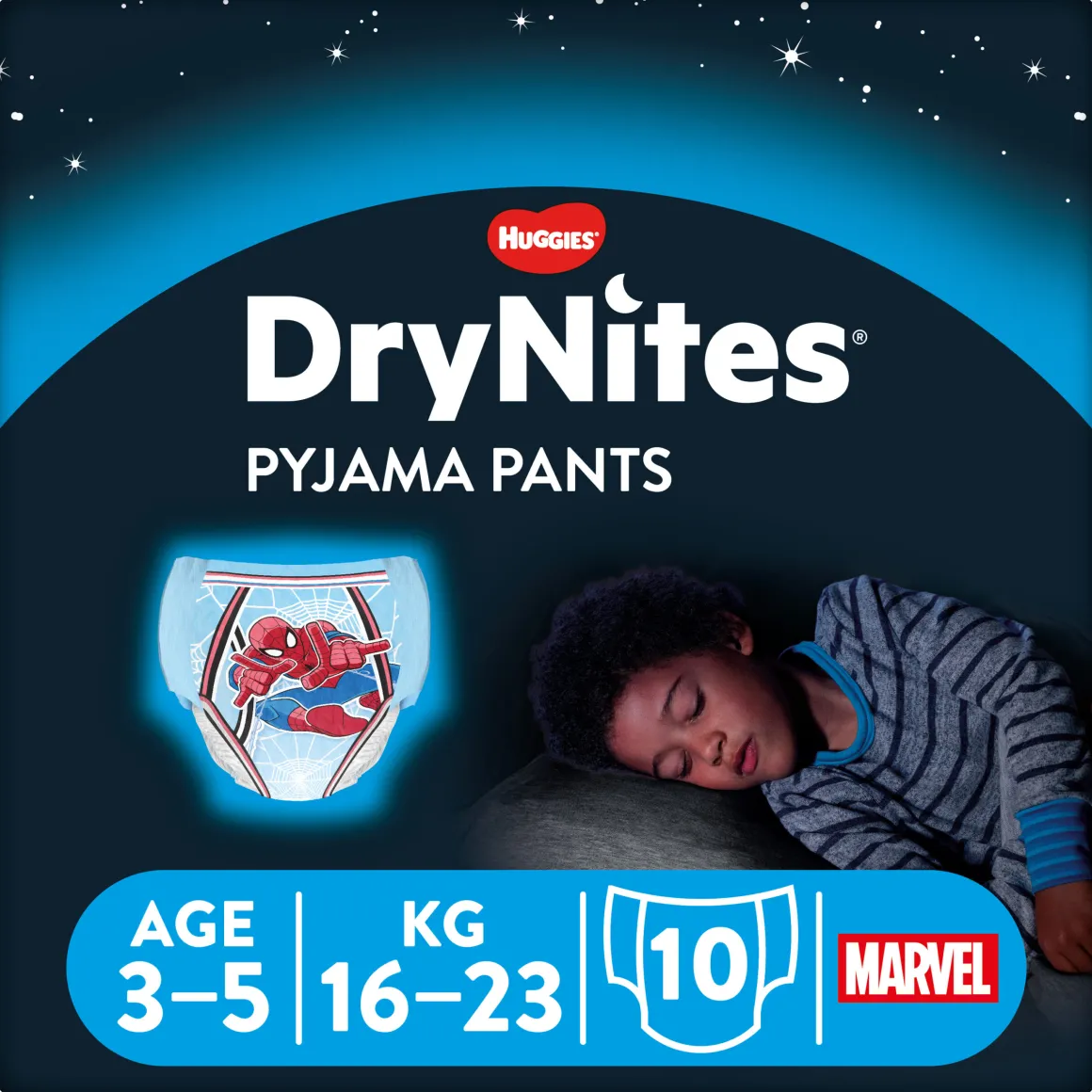 Huggies – drynites pacco singolo boy 3-5 anni (16-23 kg) tg.s – pz.10