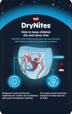 Huggies – drynites pacco singolo boy 3-5 anni (16-23 kg) tg.s – pz.10