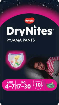 Huggies – drynites pacco singolo girl 4-7 anni (17-30 kg) tg.m – pz.10