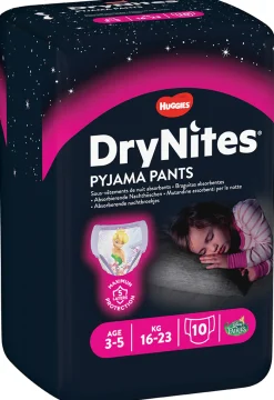 Huggies – drynites pacco singolo girl 3-5 anni (16-23 kg) tg.s – pz.10