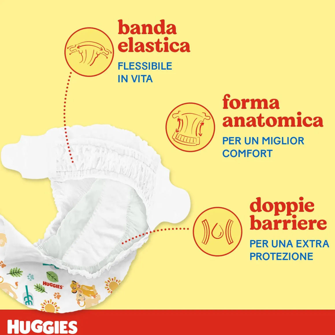 Huggies base pannolino singolo tg. 3 18 pezzi