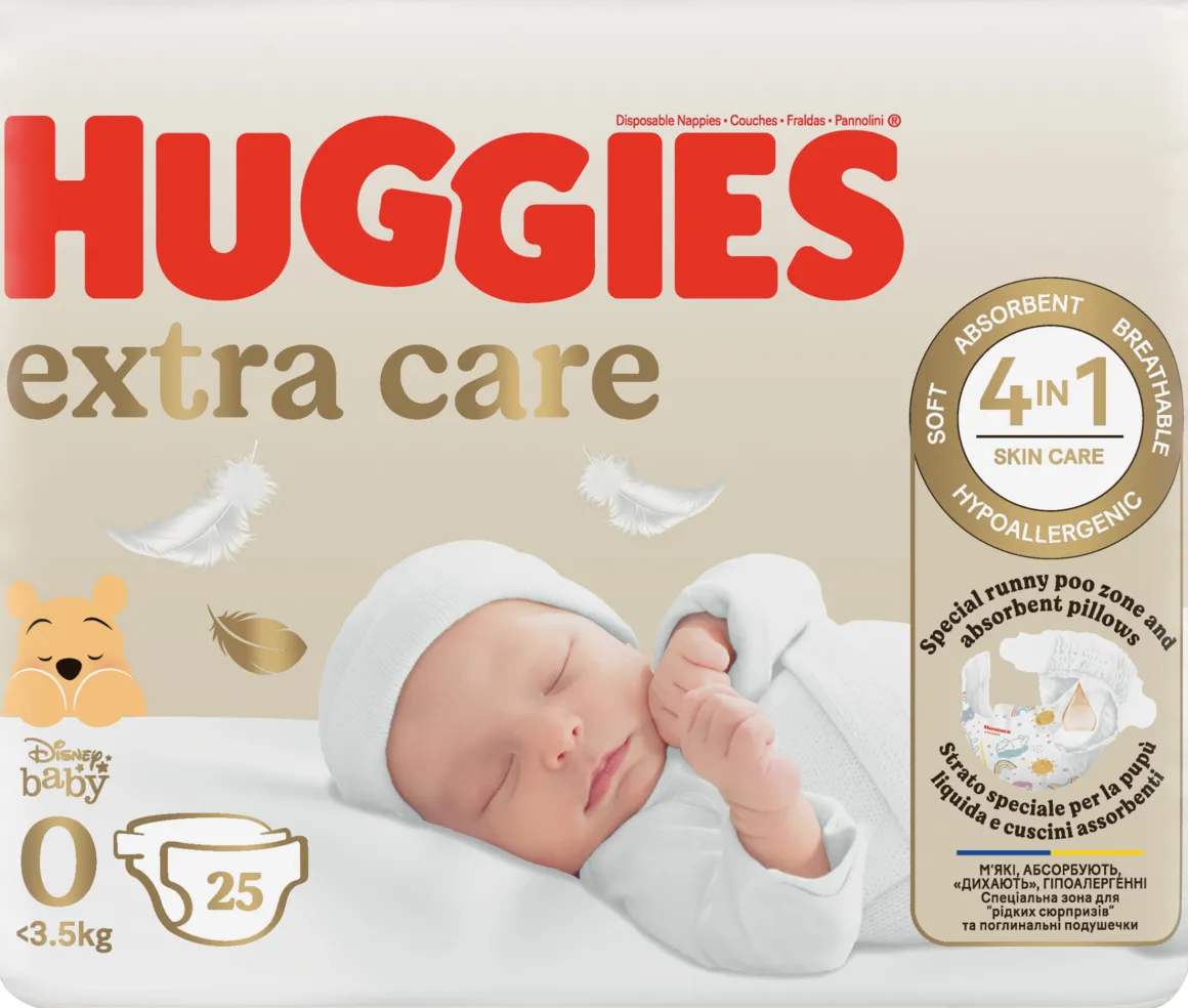 Huggies extra care tg.0 (25 pezzi)