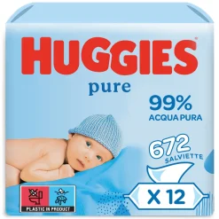 Huggies pure salviette umidificate 12 x 56 pz