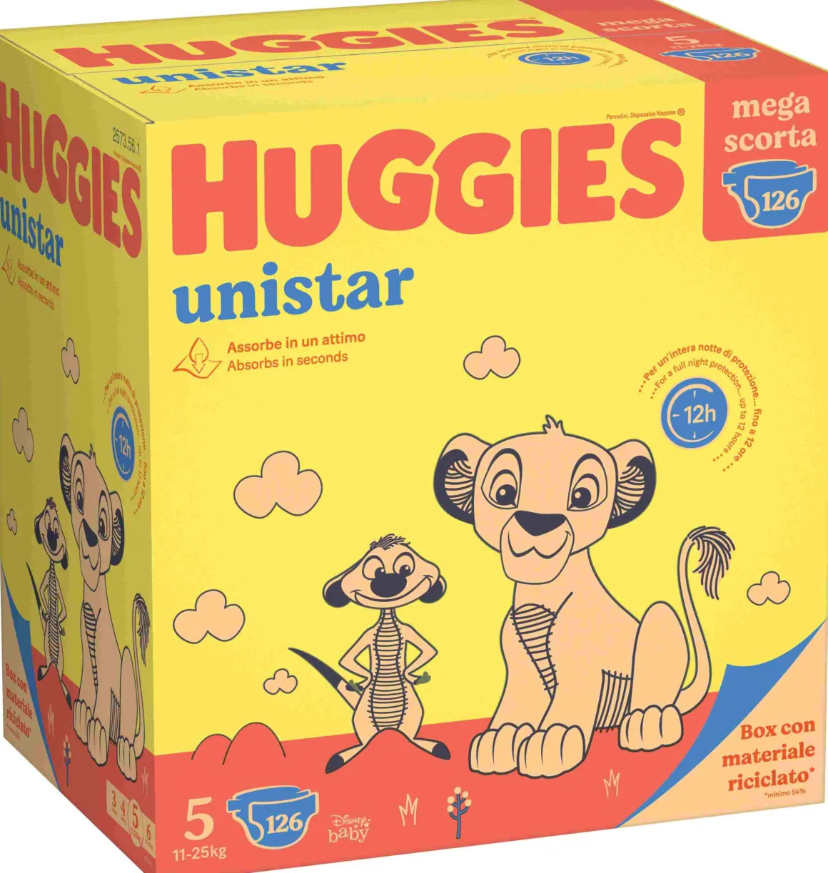 Huggies unistar mega pack tg.5 126 (42×3) pezzi