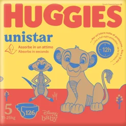 Huggies unistar mega pack tg.5 126 (42×3) pezzi